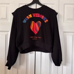NWT FARM RIO Warm Welcome Sweatshirt In Black Size S